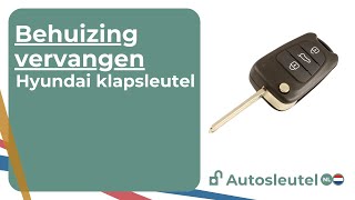Hyundai 3-button flip key - Housing replacement
