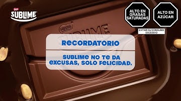 Recordatorio para disfrutar de un Sublime®  🍫💙