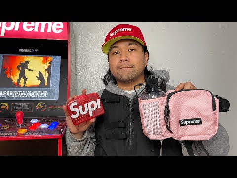 SUPREME SS22 SIDE BAG WITH WATER BOTTLE BLACK SILVER