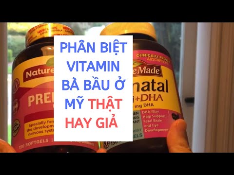 CÁCH PHÂN BIỆT VITAMIN BÀ BẦU MẪU MỚI VÀ CŨ, THẬT GIẢ  NATURE MADE PRENATAL VITAMIN