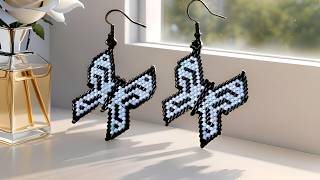 Handmade Brick Stitch Butterfly Earrings Tutorial | Beaded Butterfly Earrings DIY