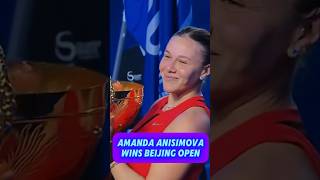 Amanda Anisimova Smiles Again 😊 Wins Beijing Open After Grand Slam Heartbreaks 💪🎾#tennis #shorts
