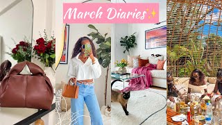 Famous MARCH DIARIES✨First Facial|New Bags|Bedding & Rugs Haul|Brunch & Work|New wig |Project Installations Profile