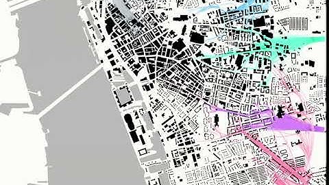 C4D - X particles - Swarm through Liverpool