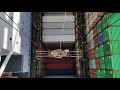 Container crane action on the M/V IKARIA