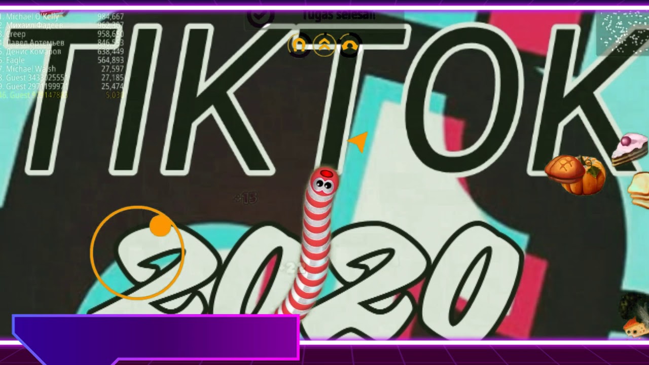 Cara buat latar belakang pada game WormsZone YouTube