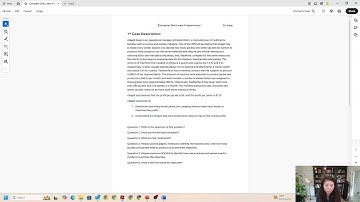 Identify decision variables objective function and constraints for linear optimization problem