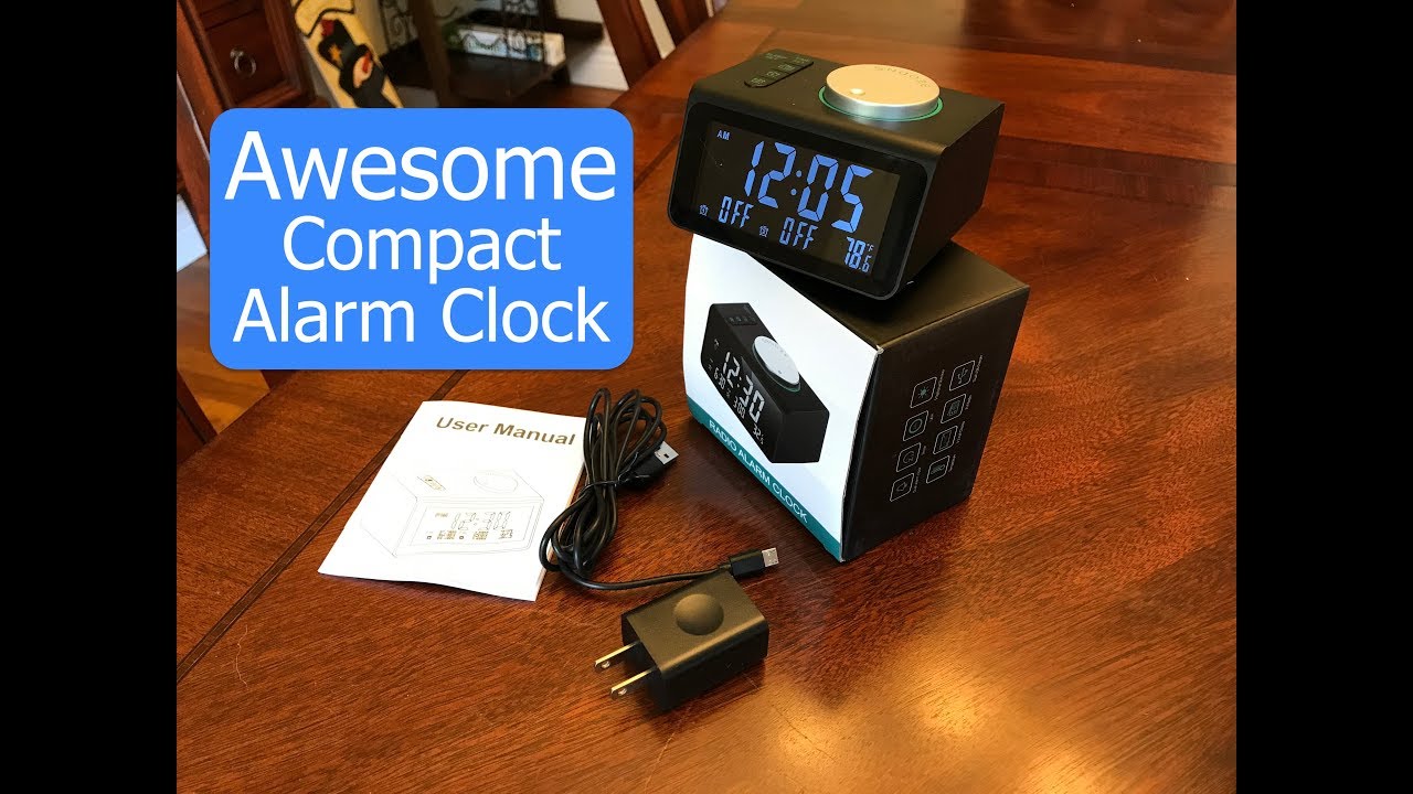 DAT TECH Alarm Clock Radio with Mood light BLUE LED Display with dual