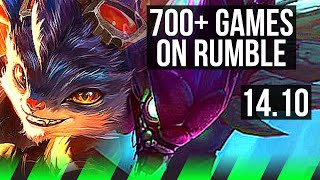 RUMBLE vs KHA'ZIX (JGL) | 700+ games, 8/4/15 | BR Grandmaster | 14.10