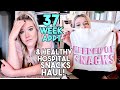 37 WEEKS PREGNANT UPDATE & BABY'S SIZE | HEALTHY SNACKS FOR THE HOSPITAL