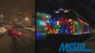 Railfanning Downtown Chicago Featuring Metra Holiday Trains!