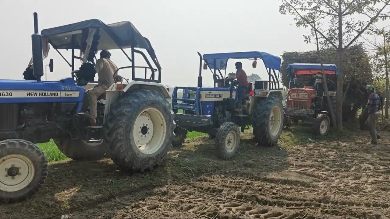 swaraj 855 😱🚜🗿 trolley fas gayi new holland tractor 🚜