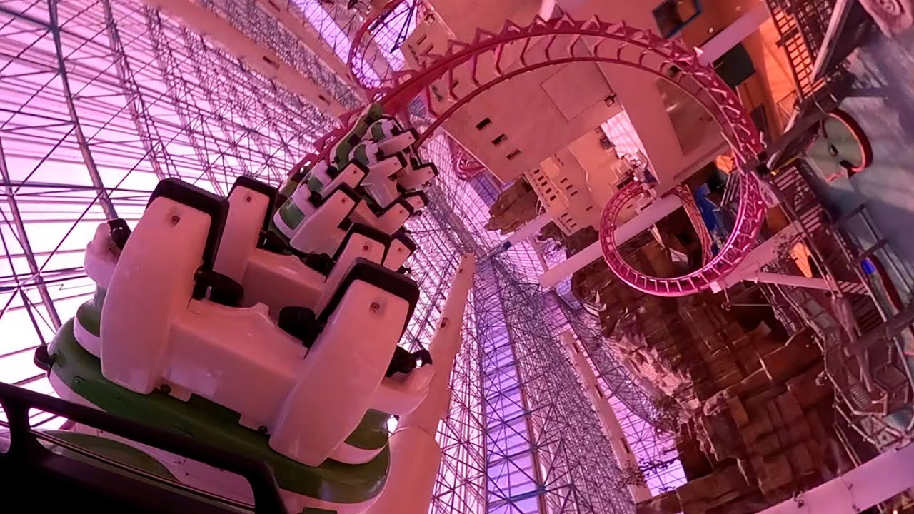 Canyon Blaster Roller Coaster! Adventuredome Las Vegas! Back Seat POV