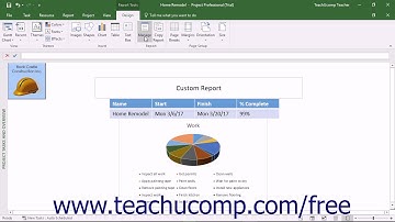 Project 2016 Tutorial Managing Reports Microsoft Training