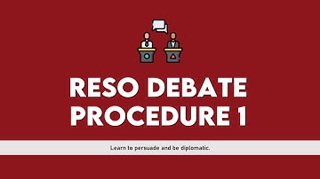 Resolution Debate Procedure Part: 1 || Delegate Training Videos #14