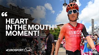 Geraint Thomas (Ineos Grenadiers) CRASHES late on during Stage 19 of the Giro d'Italia 🇮🇹 | REACTION