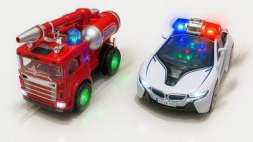 Satisfying ASMR Unboxing RC Cars – Police SUV, Racing Car & Lightning McQueen Showdown | ASMR video
