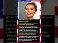 When florence pugh cut her own hair on camera #shorts