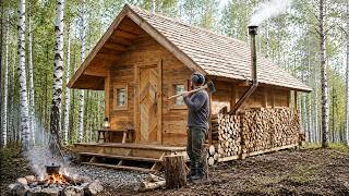 Building an Off-Grid Winter Cabin from Scratch | by @ShevaBushcraft
