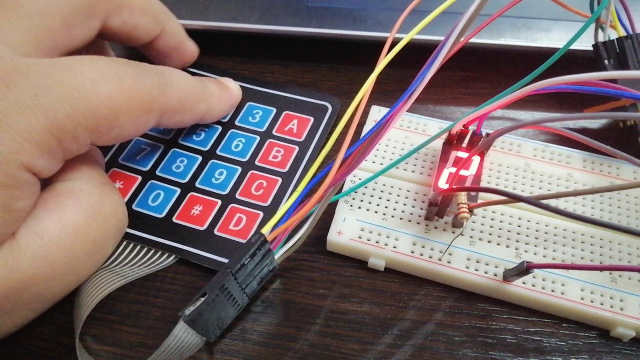 Keypad with 7segement display and tiva c123g YouTube