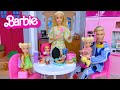 Barbie Ken Doll Family Packing For School Morning Routine