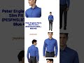 Peter England Men's Slim Fit Shirt (PESFMSLBT24893_Medium Blue 40)