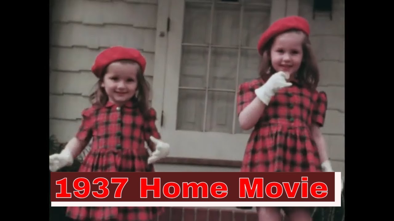 1937 HOME MOVIE   TWO LITTLE GIRLS GROWING UP / CROQUET IN THE YARD / FAMILY GARDEN GG15425