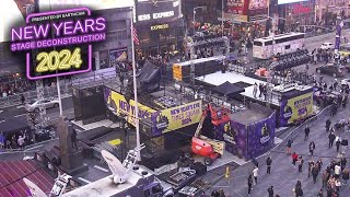 4K Time-lapse Ultimate Confetti Clean up - Post NYE in Times Square 2024