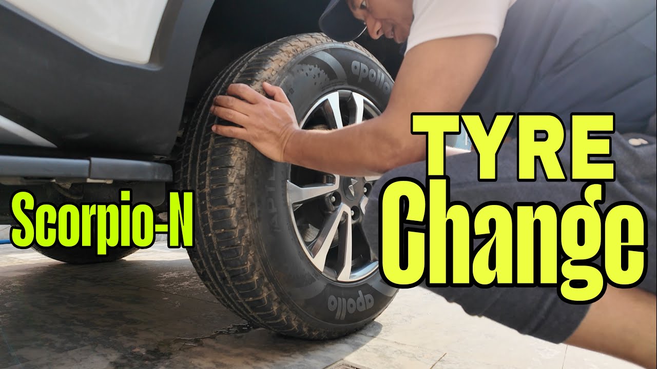 Scorpio N सही तरीक़ा पंचर टायर को बदलने का | How to replace Car Tyre