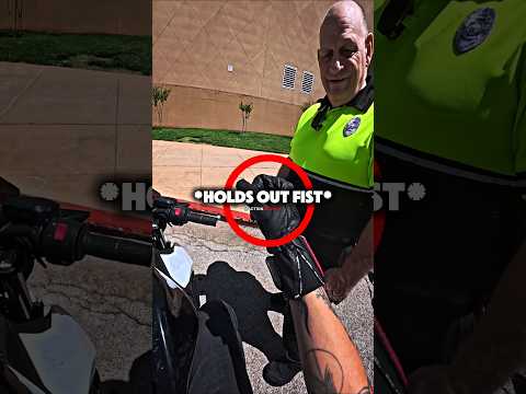 Security guard helped the biker...
