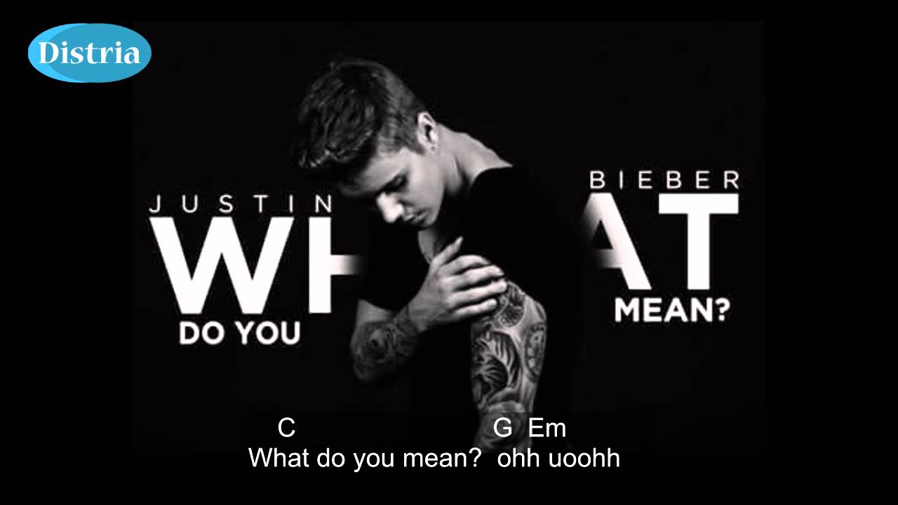 Justin bieber what do you mean chords lyrics youtube