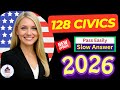 128 Civics Questions for U.S. Citizenship Test 2026 | USCIS Naturalization Interview Practice #n400