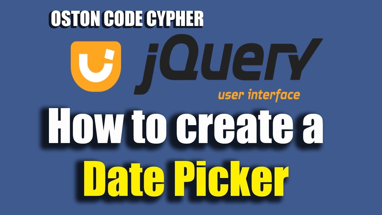 How to create a Date Picker Using jquery UI - YouTube
