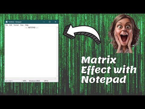 How to make matrix using notepad | Matrix with Notepad