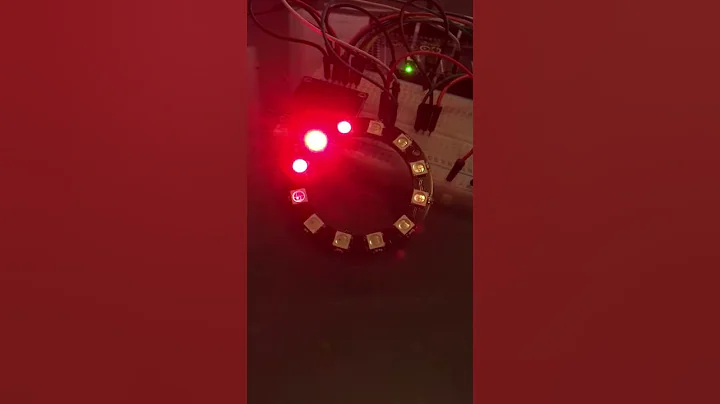 Neopixel 12 RGB LED ring - cylon demo
