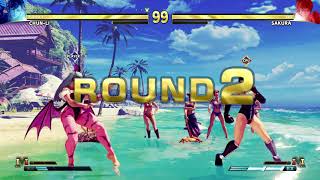 SFV PC Mod | Chunli Morrigan VS Sakura PGOutfit MOD