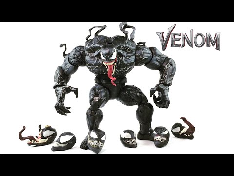 venom-movie-custom-marvel-legends-monster-venom-baf-spider-man-6”-action-figure-review