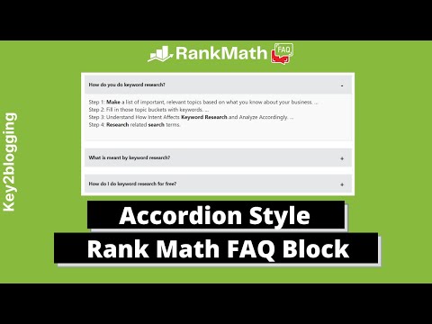How to Turn Rank Math FAQ Block into an Accordion style | Rank Math SEO Guide