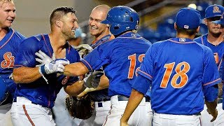 TIM TEBOW HITS INCREDIBLE WALK OFF HOME RUN!