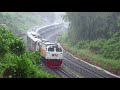 Kereta api kehujanan hunting banyak kereta api di spot gunung lurah