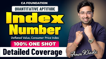 CA Foundation Maths | Index Numbers & CPI | Deflation Explained | AQB Discussion | Advanced Level