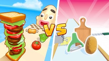 Sandwich Runner Vs Potato Rush Gameplay