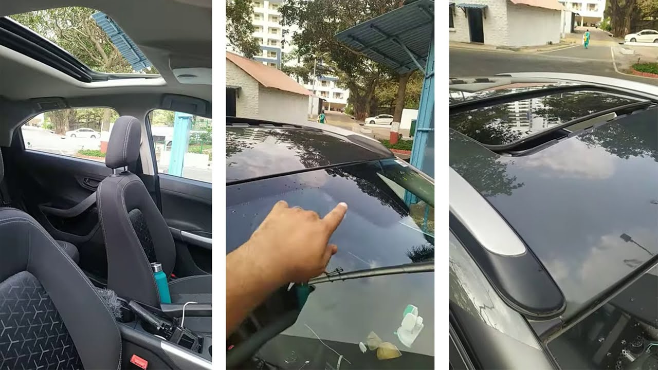Rain sensing auto sunroof closing. Tata NeXon. sunroof features shorts