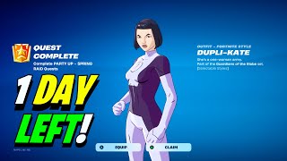How to Get FREE Dupli Kate Skin in Fortnite FAST - Party Up Spring Raid 12 DAYS LEFT!!!