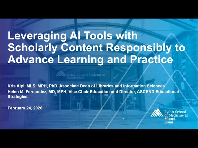 Leveraging AI Tools with Scholarly Content Responsibly to Advance Learning and Practice