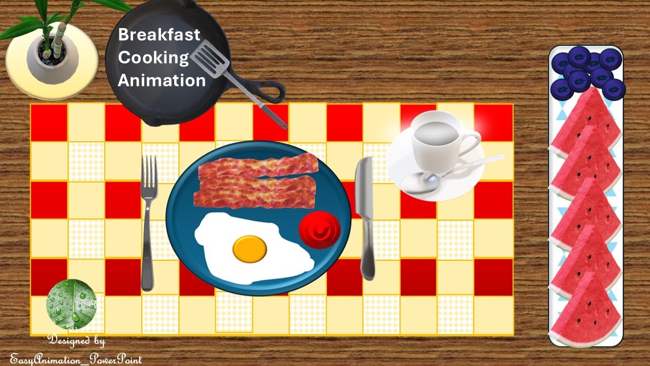 Breakfast Cooking Animation | Full PowerPoint Tutorial