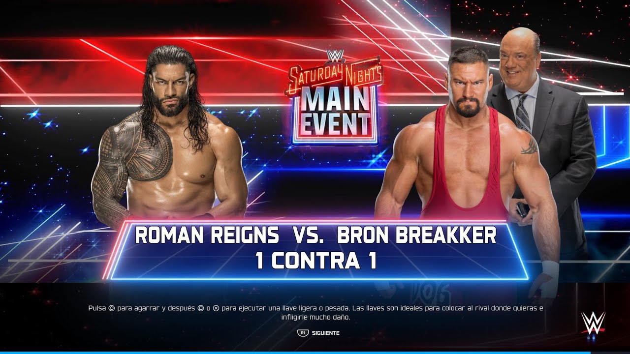 WWE 2K25 - ROMAN REINGS vs BRON BREAKKER: SATURDAY NIGHT'S MAIN EVENT | PS5 - GAMEPLAY