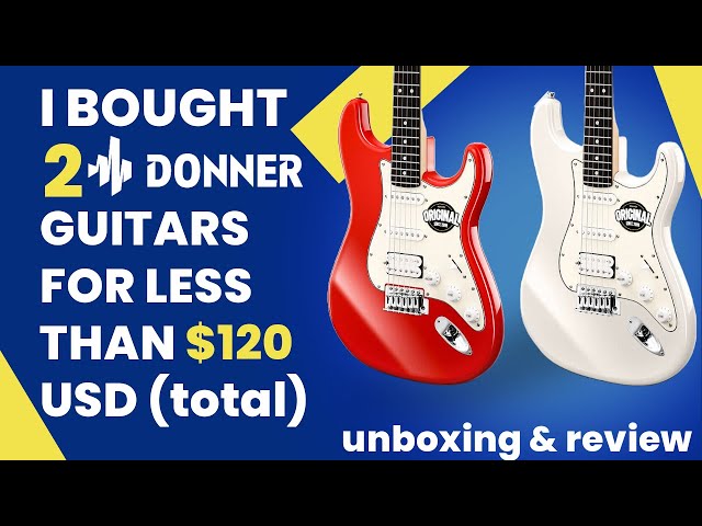 I Bought 2 Donner Guitars For Less Than $120 (Total!). Unboxing, Demo, & Review class=