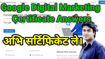 Learn Digital With Google Digital Marketing Certificate Answers | Digital Garage