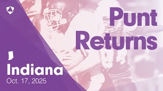Indiana: Punt Returns from Weekend of Oct 17, 2025